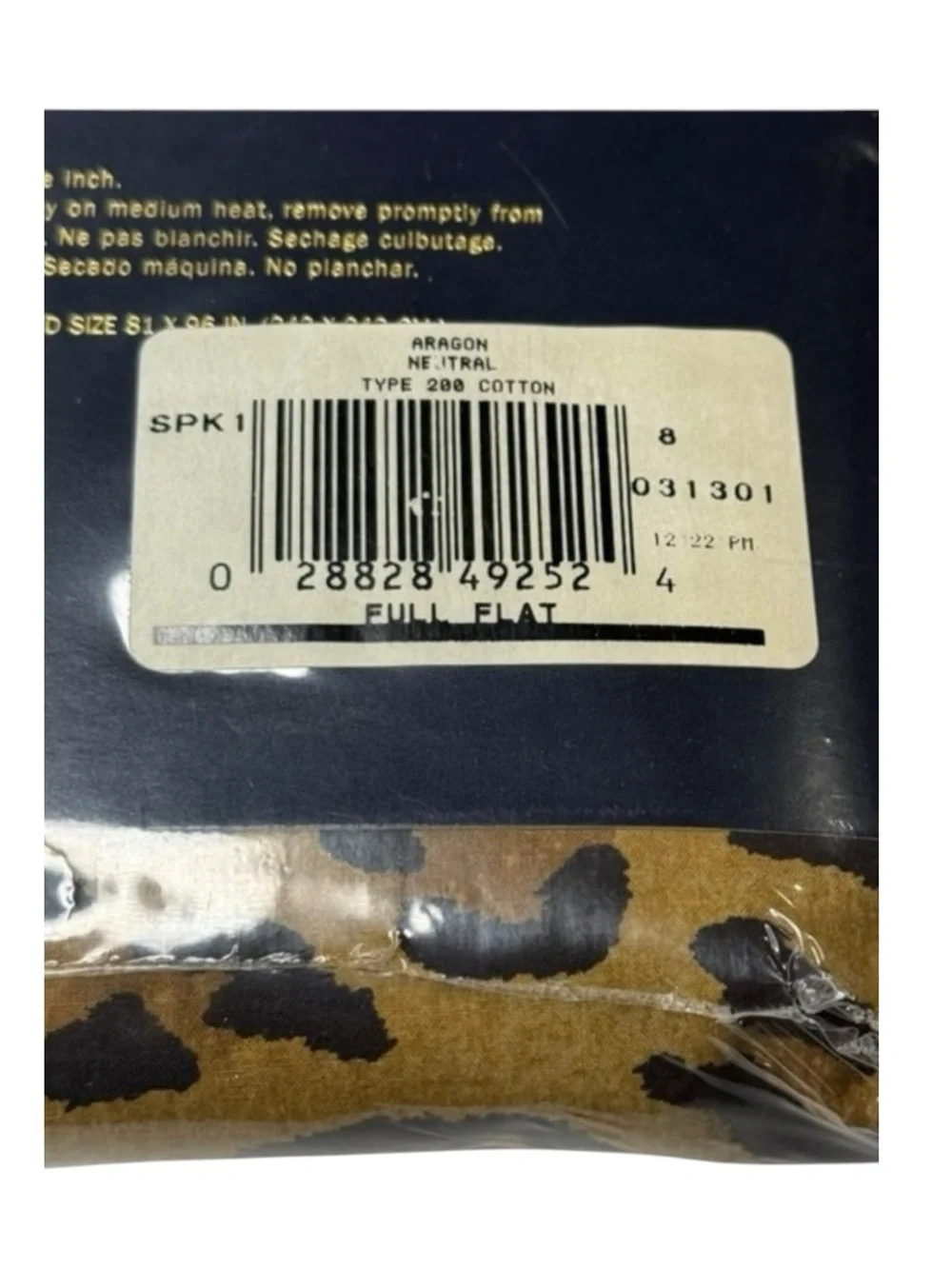 new Ralph Lauren 𖤗 New Bohemian Aragon Flat Sheet 𖤗 Leopard 𖤗 Full Sealed 200TC